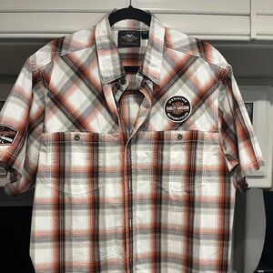 Authentic Harley Davidson Short Sleeve Button Down “XL”